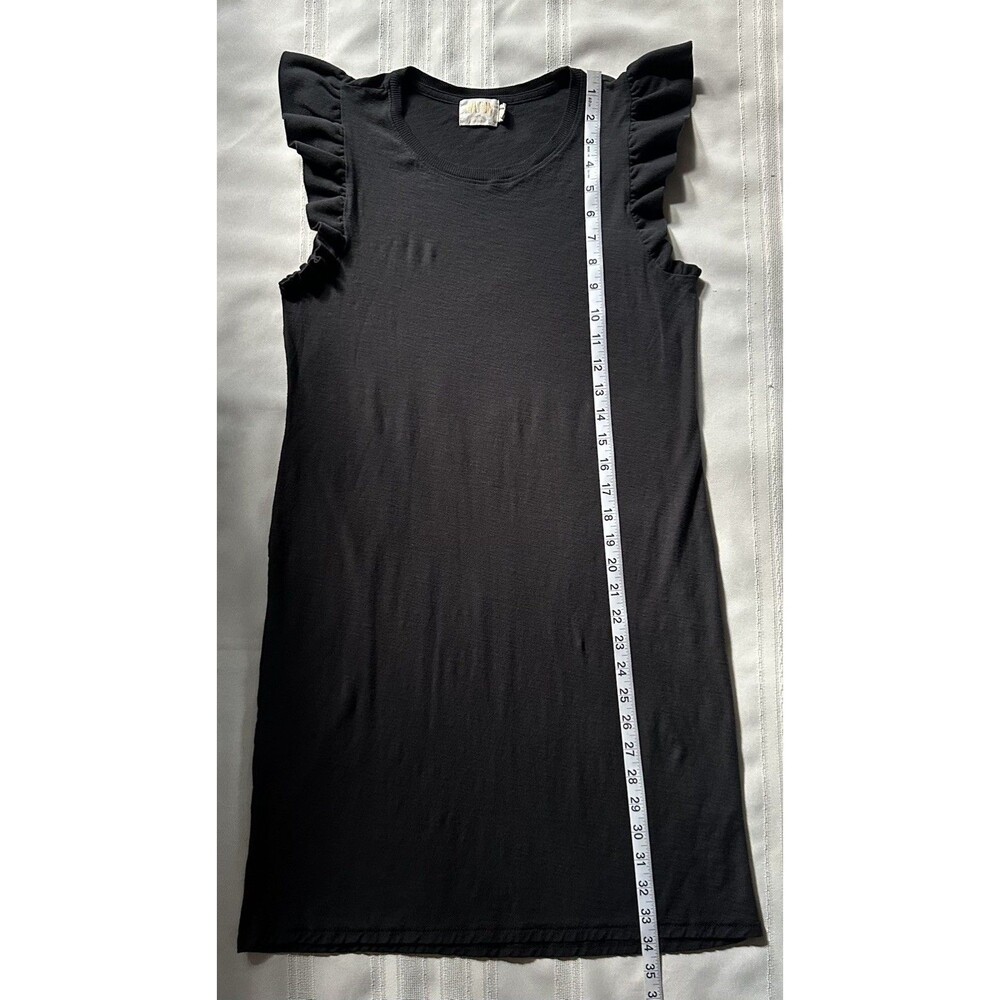 Nation LTD Elliot Fused Ruffle Women’s Dress Black /Dark Gray Size S Pima Cotton - Picture 9 of 13